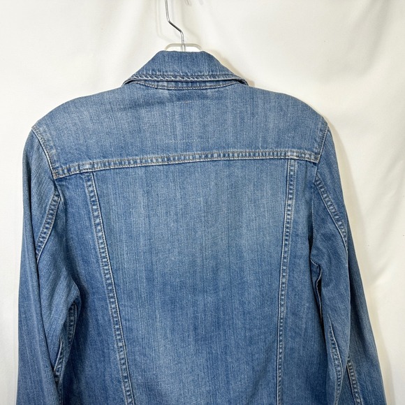 Levis Size Large Denim Jacket Blue Jean Classic Trucker Womens Ranch Country 481 - Picture 7 of 11